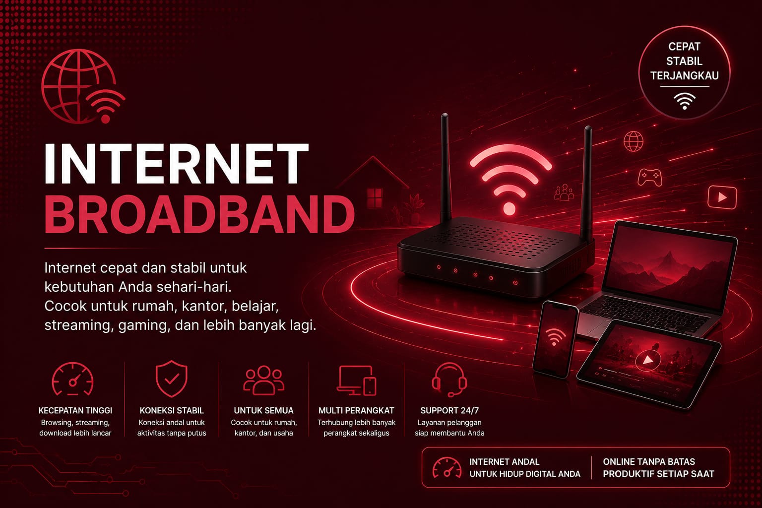 Banner layanan internet broadband PENOL.NET