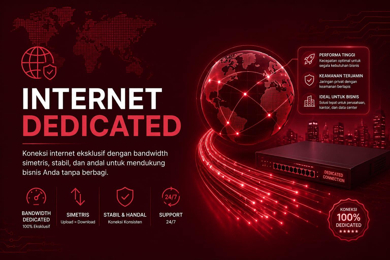 Banner layanan internet dedicated PENOL.NET